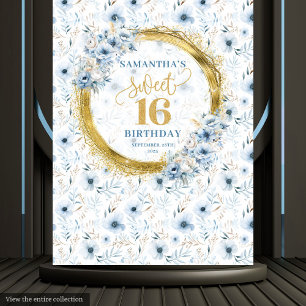 Tenture Elégante Parties scintillant en or de Sweet sixtee