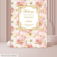 Elégante toile de fond de mariage fleuri en ivoire