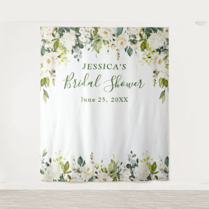 Tenture Élégantes bandes de Fête des mariées Eucalyptus Wh