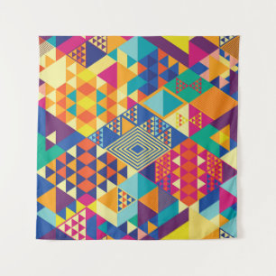 Tenture Éléments géométriques, abstraits, motif vintage.