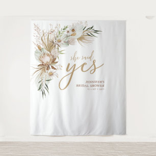 Tenture Elle a dit Oui Décor de Mariage Bohème pour une