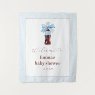 Tenture Elle est prête à éclater Baby Shower Soda Bleu