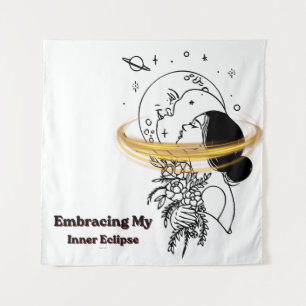 Tenture Embrasser mon éclipse intérieure Art en ligne luna