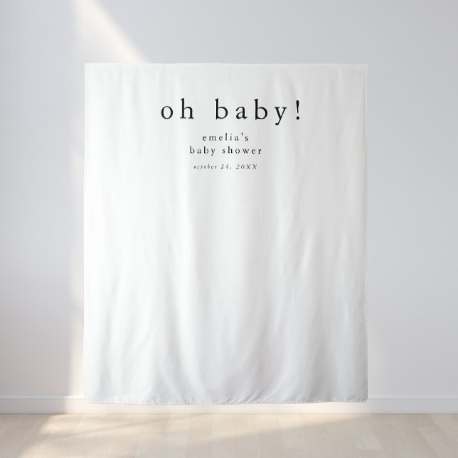 Tenture EMELIA Boho Simple Photo Prop Baby shower fond (EMELIA Boho Simple Photo Prop Baby Shower Backdrop)