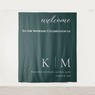 Tenture Emerald Green et White-Mariage-