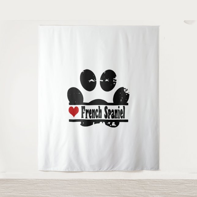 Tenture Empreinte de patte français espagnol chien (Devant)