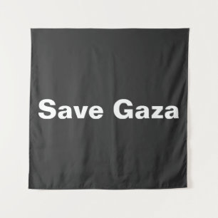Tenture Enregistrer Gaza Texte Simple Soutenir Gaza