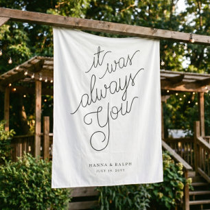 Tenture Enseignes de mariage en calligraphie personnalisée