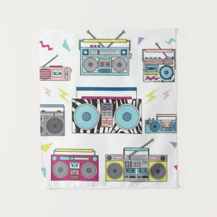 Tenture Ensemble de divers lecteurs de cassettes vintages.