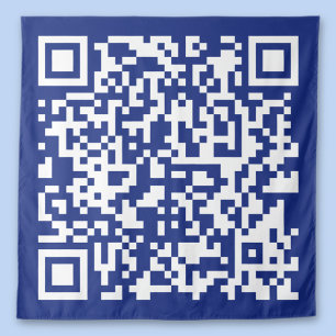 Tenture Entrer l'URL Généré instantanément Code QR bleu