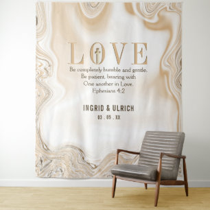 Tenture Ephésiens de l'Écriture d'amour 4:2 Contexte Maria