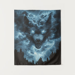 Tenture Esprit de loup de tempête