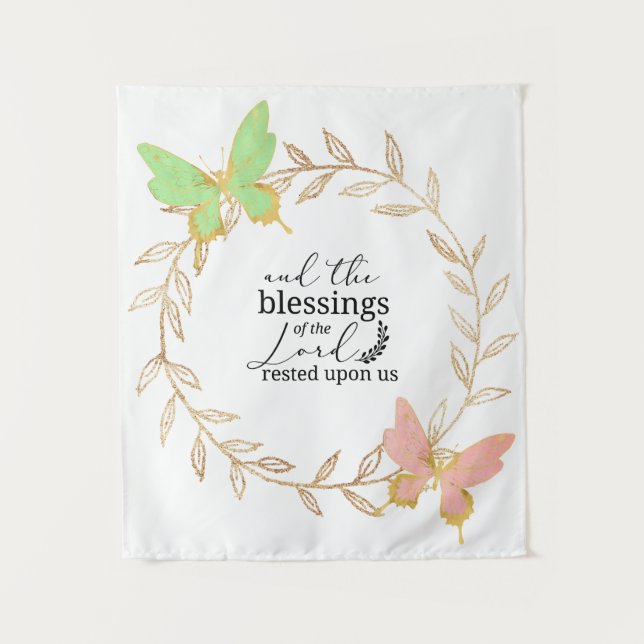 Tenture Et les bénédictions du Seigneur reposaient sur nou (Devant)
