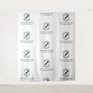 Tenture Étape & Répéter White Company Logo Event Notaire