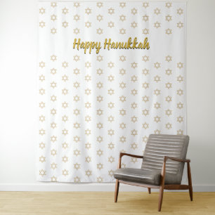 Tenture ÉTOILE DE DAVID Or Décor de fond HANUKKAH