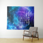 Etoile de David Purple Blue Galaxy Fond photo