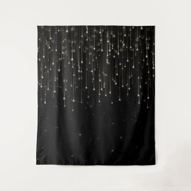 Tenture Étoiles de tir étincelant noir Parti élégant (Devant)