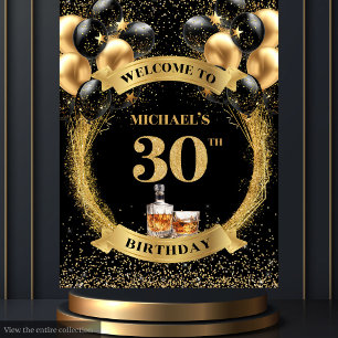 Tenture Étonnant 30ème homme Anniversaire Whiskey Event Di