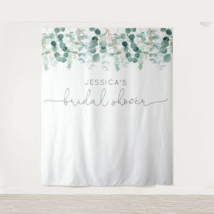 Tenture Eucalyptus feuillage vert élégant douche nuptiale