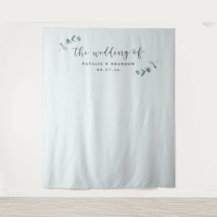 Tenture Eucalyptus minimaliste Mariage toile de fond
