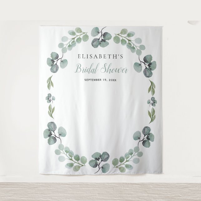 Tenture Eucalyptus nuptiale douche photo fond (Devant)