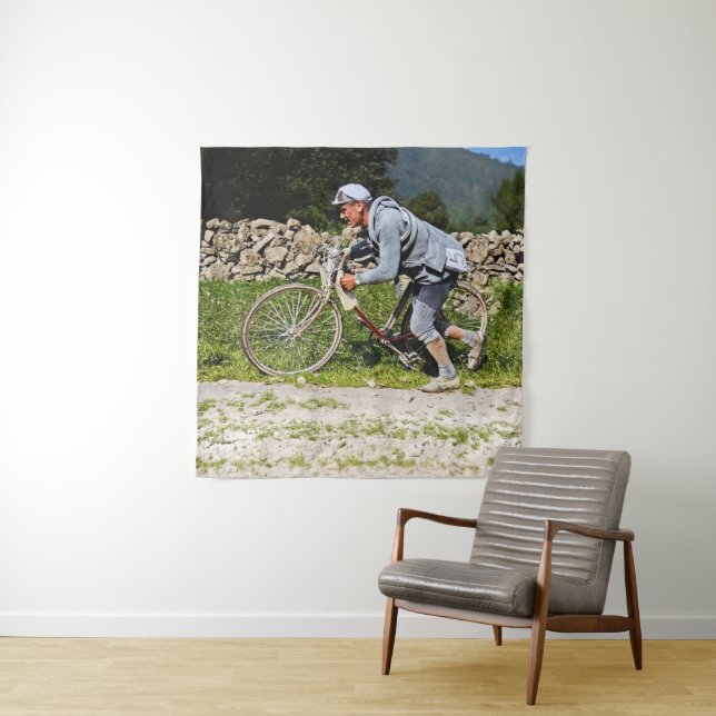 Tenture Eugene Christophe Tour de France 1922 Aubisque (En situation)