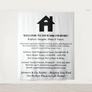 Tenture Événement de maison ouverte de biens immobiliers B