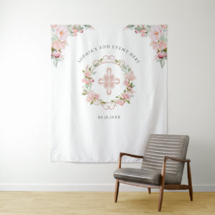 Tenture Événement Religieux, Brosse Pêcher Floral Fond De 