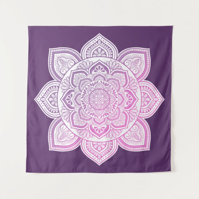 Tenture Everbloom Mandala Fine Art Tapestry (Devant)
