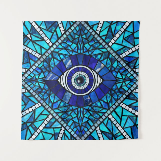 Tenture Evil Oeil Amulet Mosaic Art (Devant)