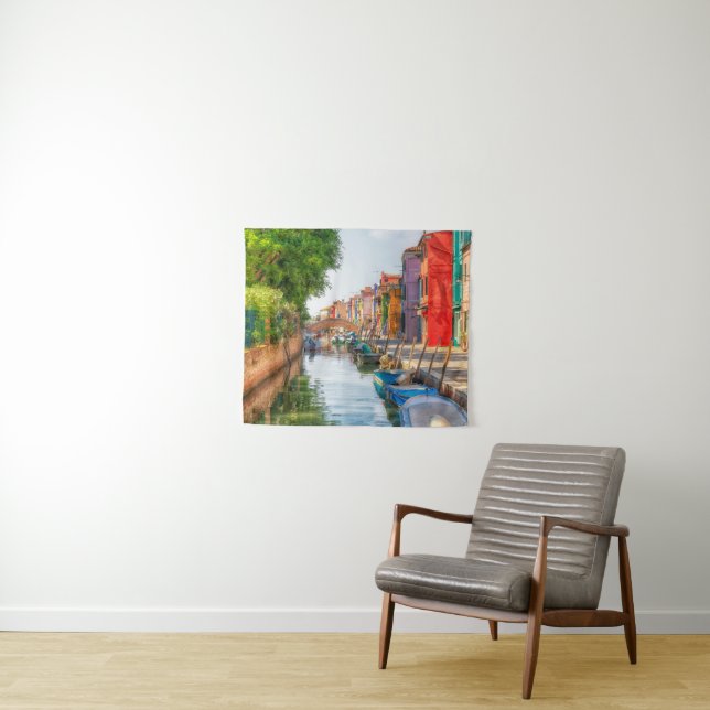 Tenture Explorez le charme vibrant de Burano (En situation (horizontale))