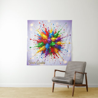 Tenture Explosion de peinture liquide colorée - Art abstra