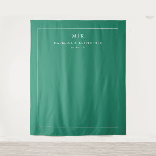 Tenture Faire invitation de mariage minimaliste vert éléga
