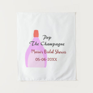 Tenture Faire sauter le Champagne rose enterrement de vie 