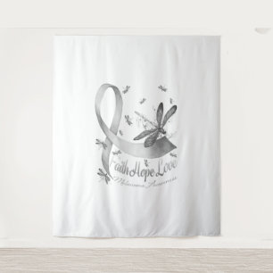 Tenture Faith Hope Love Melanoma Awareness Dragonfly