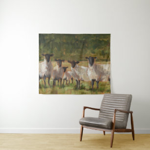 Tenture Famille de moutons