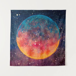 Tenture Fantastique peinture à l'huile belle grande planèt