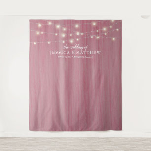 Tenture Farmhouse rustique Lights Mariage arrière-plan