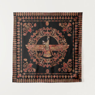 Tenture Farohar - Faravahar - Marbre et or de Fravashi