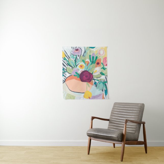Tenture Fauvist Floral II (En situation)