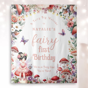 Tenture Fée mignonne Première fête d'anniversaire Accueil