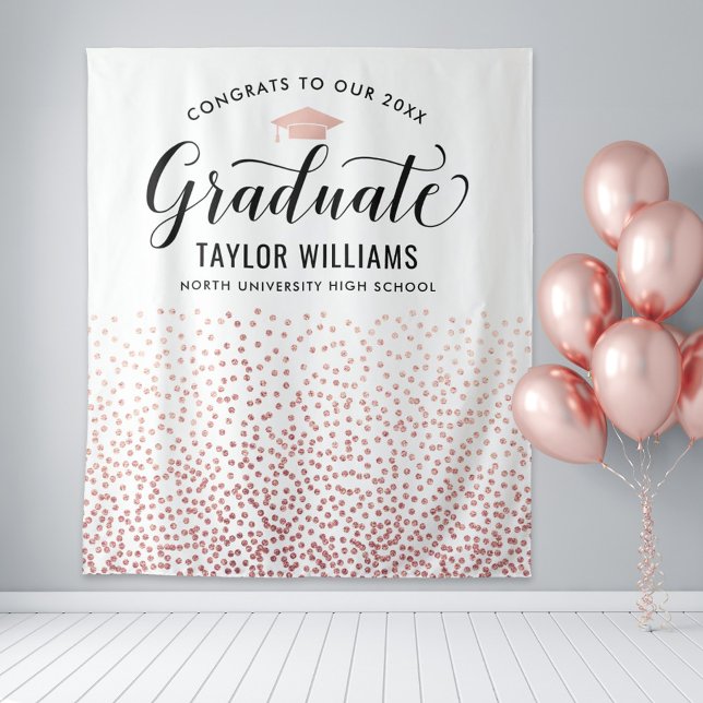 Tenture Félicitations à notre diplômé Fête de confettis en (Créateur téléchargé)