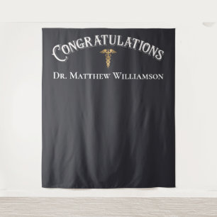 Tenture Félicitations Elégant Docteur Médicale Graduation