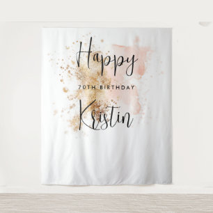 Tenture Femme 70e anniversaire Photo Booth fond