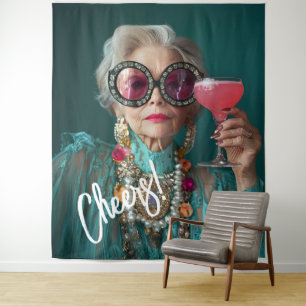 Tenture Femme Âgée Glamour audacieuse mode de luxe