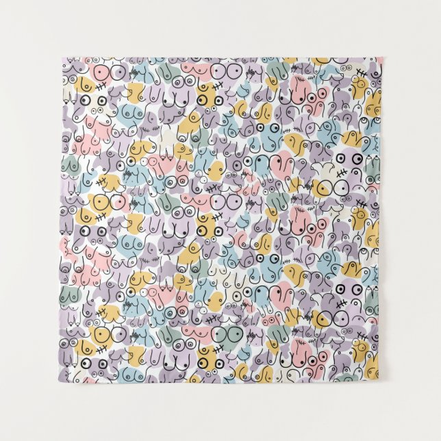 Tenture femme aux seins pastel (Devant)