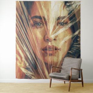 Tenture Femme mystérieuse derrière l'art de la peinture à