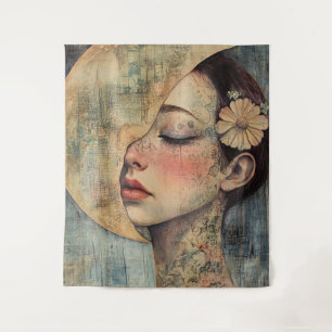 Tenture Femme Vintage Boho et demi-lune