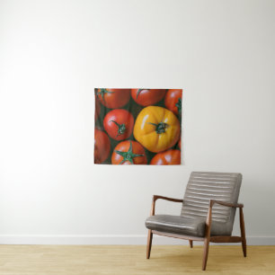 Tenture Fermes Tomates rouges et jaunes brillantes