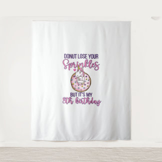 Tenture Fête d'anniversaire de donut 8 ans Licorne Huit an